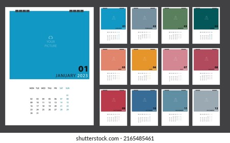 Calendar 2023 Corporate Design Planner Template Stock Vector (Royalty ...