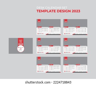 Calendar 2023 planner corporate template design set