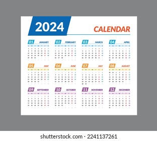 calendar 2023 template set design