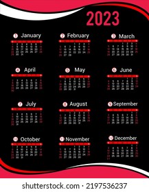 Calendar 2023, Unique and Creative Professional design