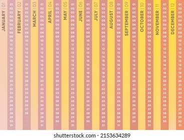 Calendar 2023 year. Abstract design. Yearly planner. poster template. Concept, vector editable calendar page template. Horizontal. Vector abstract artistic illustration. Pastel.
