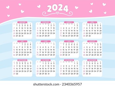 Calendar 2024 - All months
