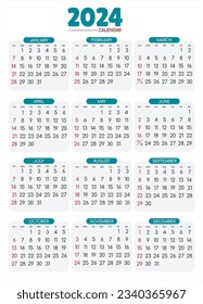 Calendar 2024 - All months