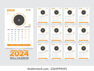 Calendar 2024, Calendar 2024 Corporate Design Template.