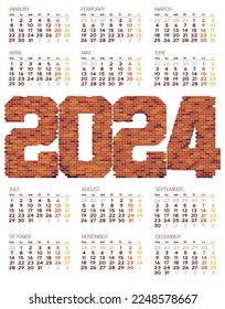 calendar 2024 data, brick design number