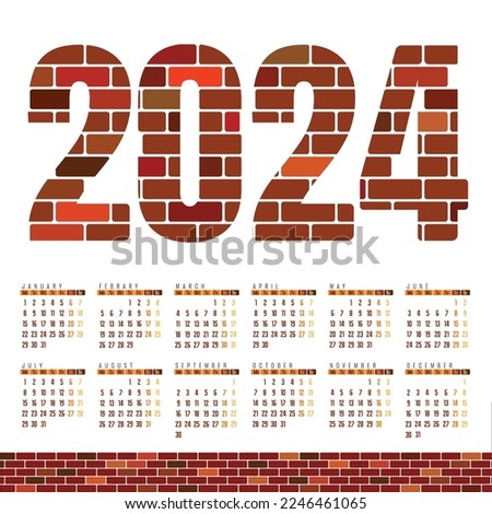 Calendar 2024 data, brick number 