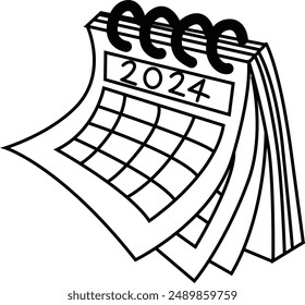 CALENDAR  2024  DATE PEG MONTH TODAY 