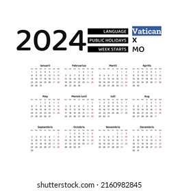 Calendar 2024 Latin Language Vatican 260nw 2160982845 