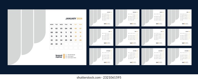 calendar, 2024, wall, calender, template