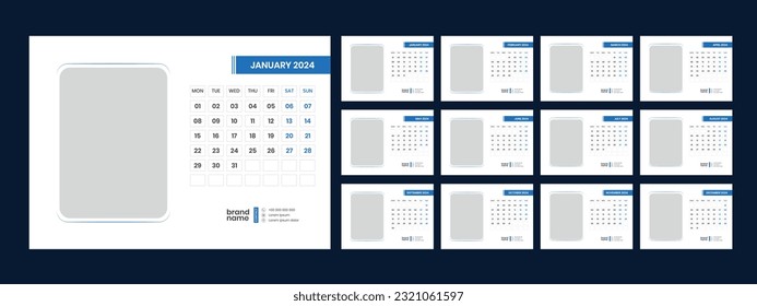 calendar, 2024, wall, calender, template