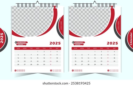 Calendar 2025 corporate template design set. Monthly planner design in corporate and business style