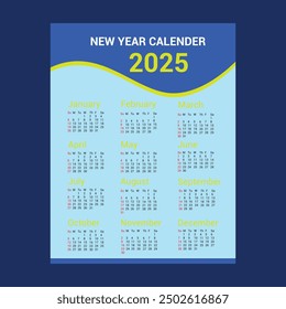 calendar, 2025, desk, template, month, wall, horizontal, 12, design, vector, planner, monday, business, office, frame, table, layout, typography, holiday,corporate, cover, event, number, company, 