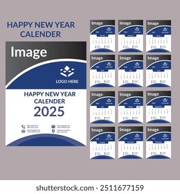 calendar, 2025, desk, template, month, wall, horizontal, 12, design, vector, planner, monday, business, office, layout, typography, red, holiday, corporate, cover, event, day, desktop,calender, date, 