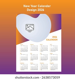 calendar, 2025, desk, template, month, wall, horizontal, 12, design, vector, planner, business, week, grid, year, annual, section, a4, agenda, page, printable, quarter, schedule, start, weekly, date 