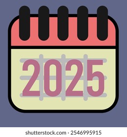 Calendar 2025 happy new year two thousand and twenty five date of birth birthday events vacation holidays 25.eps