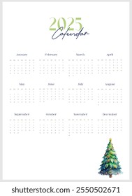Calendar 2025 Minimal Desk Design
