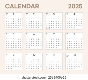 Calendar 2025 Monthly Plan Diary