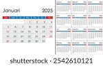 Calendar 2025 on Dutch language, week start on Sunday. Layout with Highlighted Weekends