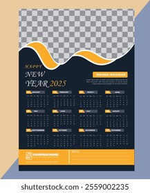 Calendar 2025 planner corporate template design set. Week starts on Monday. template for annual calendar 2025