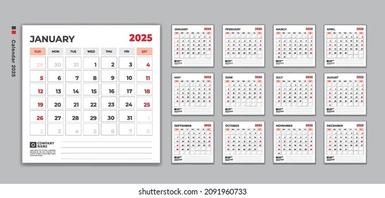 17,535 Calendar 2025 Images, Stock Photos & Vectors | Shutterstock