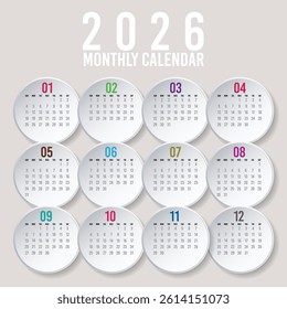  Calendar 2026, Calendar 2026 Week Starts Sunday,  2026 calendar design, 2026 calendar vertical - week starts with Sunday.