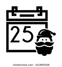 calendar 25 icon isolated sign symbol vector illustration - high quality black style vector icons

