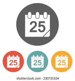calendar 25th date icon