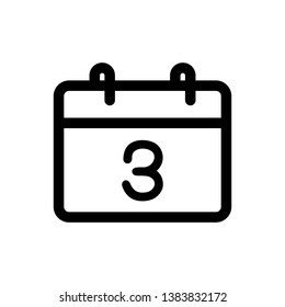Calendar 3 icon, vector illustration. Flat design style. vector calendar 3 icon illustration isolated on white background, calendar 3 icon Eps10. calendar 3 icons graphic design vector symbols.