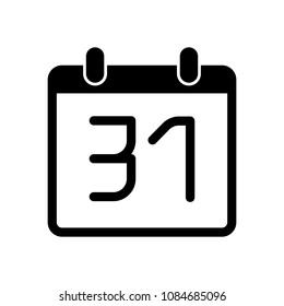 calendar with 31 day, simple icon