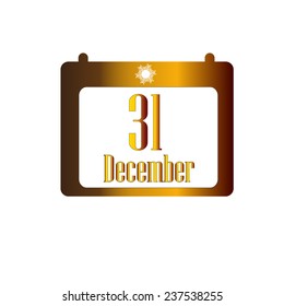 A Calendar with 31 December Icon