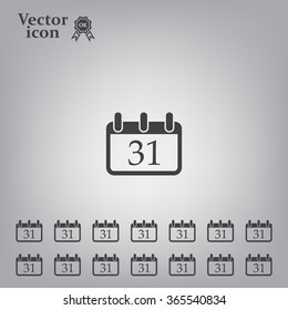 calendar 31 vector icon