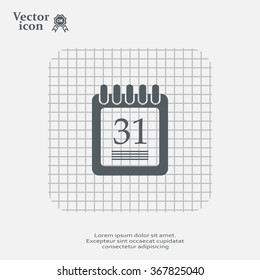 calendar 31 vector icon