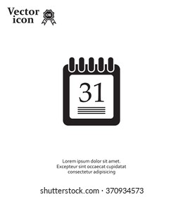 calendar 31 vector icon