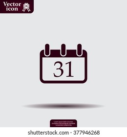 calendar 31 vector icon