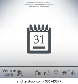calendar 31 vector icon