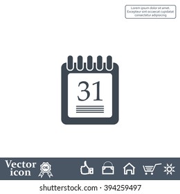 calendar 31 vector icon