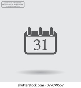 calendar 31 vector icon