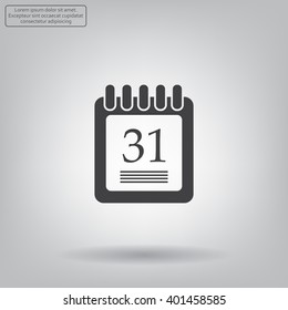 calendar 31 vector icon