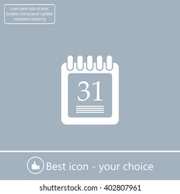 calendar 31 vector icon