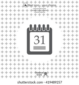 calendar 31 vector icon