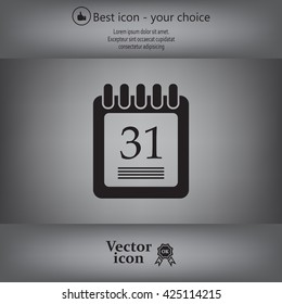 calendar 31 vector icon