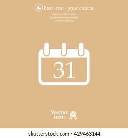 calendar 31 vector icon