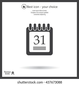 calendar 31 vector icon