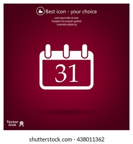 calendar 31 vector icon