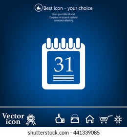 calendar 31 vector icon
