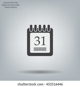 calendar 31 vector icon