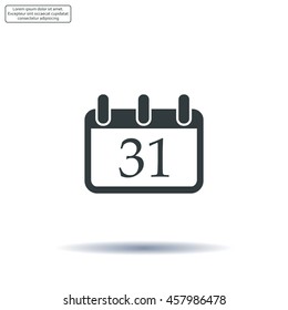 calendar 31 vector icon