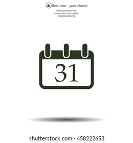 calendar 31 vector icon