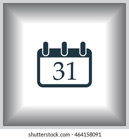 calendar 31 vector icon
