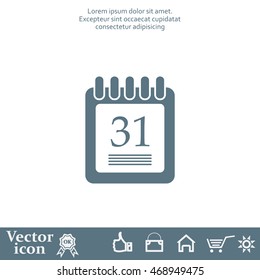 calendar 31 vector icon